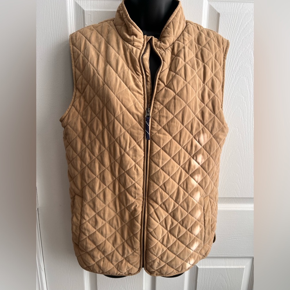 Class Club Camel Vest Tan Quilted Vest